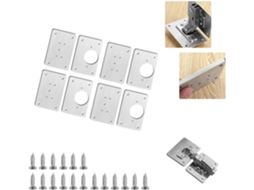 Painel De Reparo Dobradiça, Placa De Reparo Dobradiça, Aço Inoxidável, 1 2 4 10 Peças Para Armário, Móveis, Gaveta E