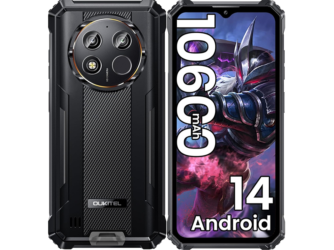 TELEMÓVEL RESISTENTE OUKITEL WP28 com 10600mAh, Android 14, 16GB+64GB, IP68/IP69K