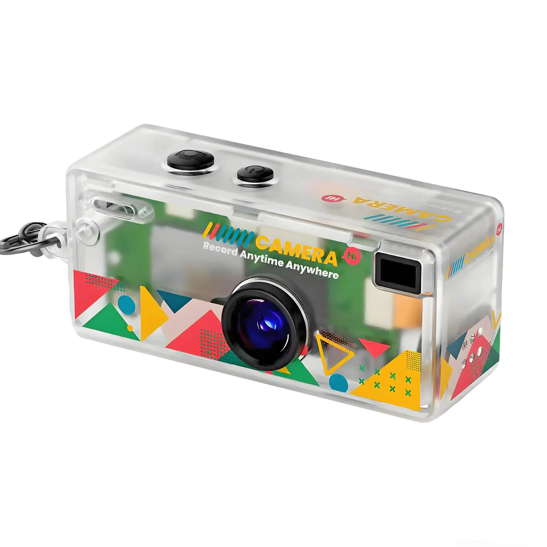 0,96 Polegadas Mini Câmera Retrô 1080p Filmadora Ultracompacta com Flash MDUG (transparente 64g)