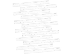 Régua De Escala Transparente Angooily, 12 Peças, Material Escolar