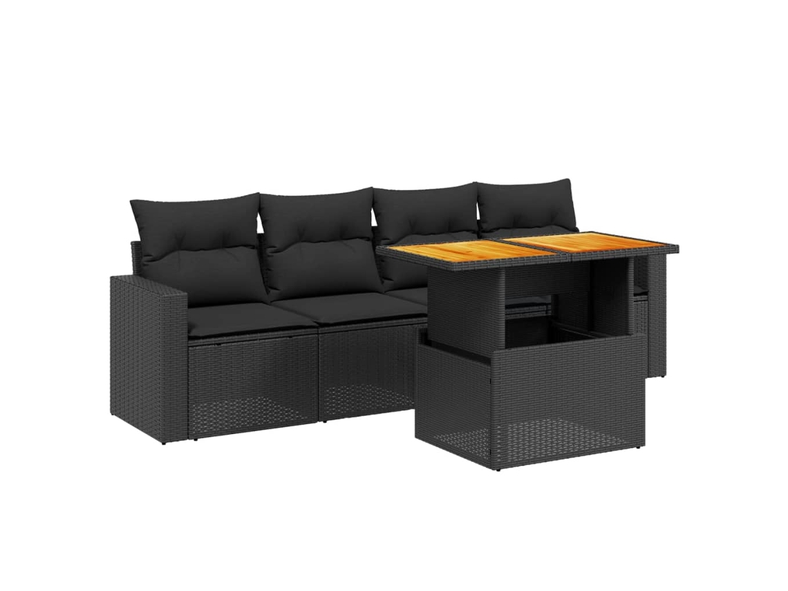 Garden Sofa Set, Garden Sofa Sets Vidaxl Preto Rattan / Vime (n/a)