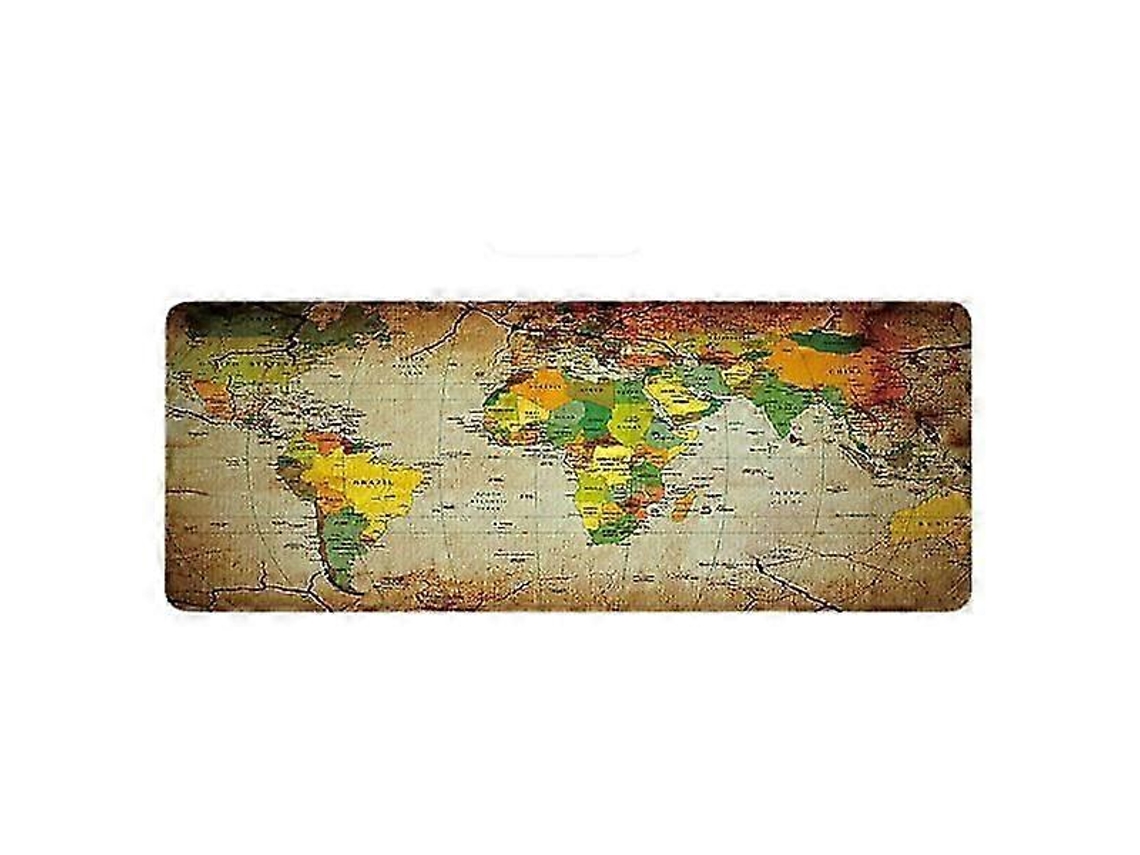 Mousepad Para Jogos, 80 X 40 Cm, Mapa Múndi, Base Antiderrapante, Borracha Natural. Olysi Shop