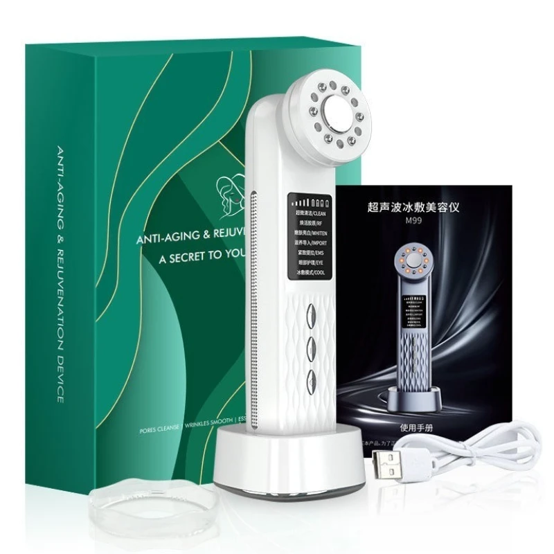 (branco) Dispositivo portátil de fotorejuvenescimento por microcorrente para uso doméstico
