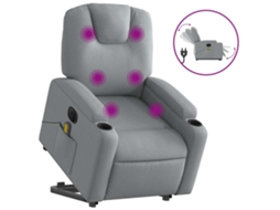Electric Stand Up Massage Recliner Chair, Electric Stand Up Massage Recliner Chairs Vidaxl Cinzeto Tecido