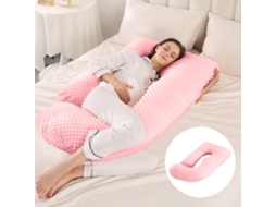 Almofada para Grávidas, Travesseiro de Corpo Inteiro, Item Essencial para a Maternidade SPQMENT (65x90x175cm rosa)