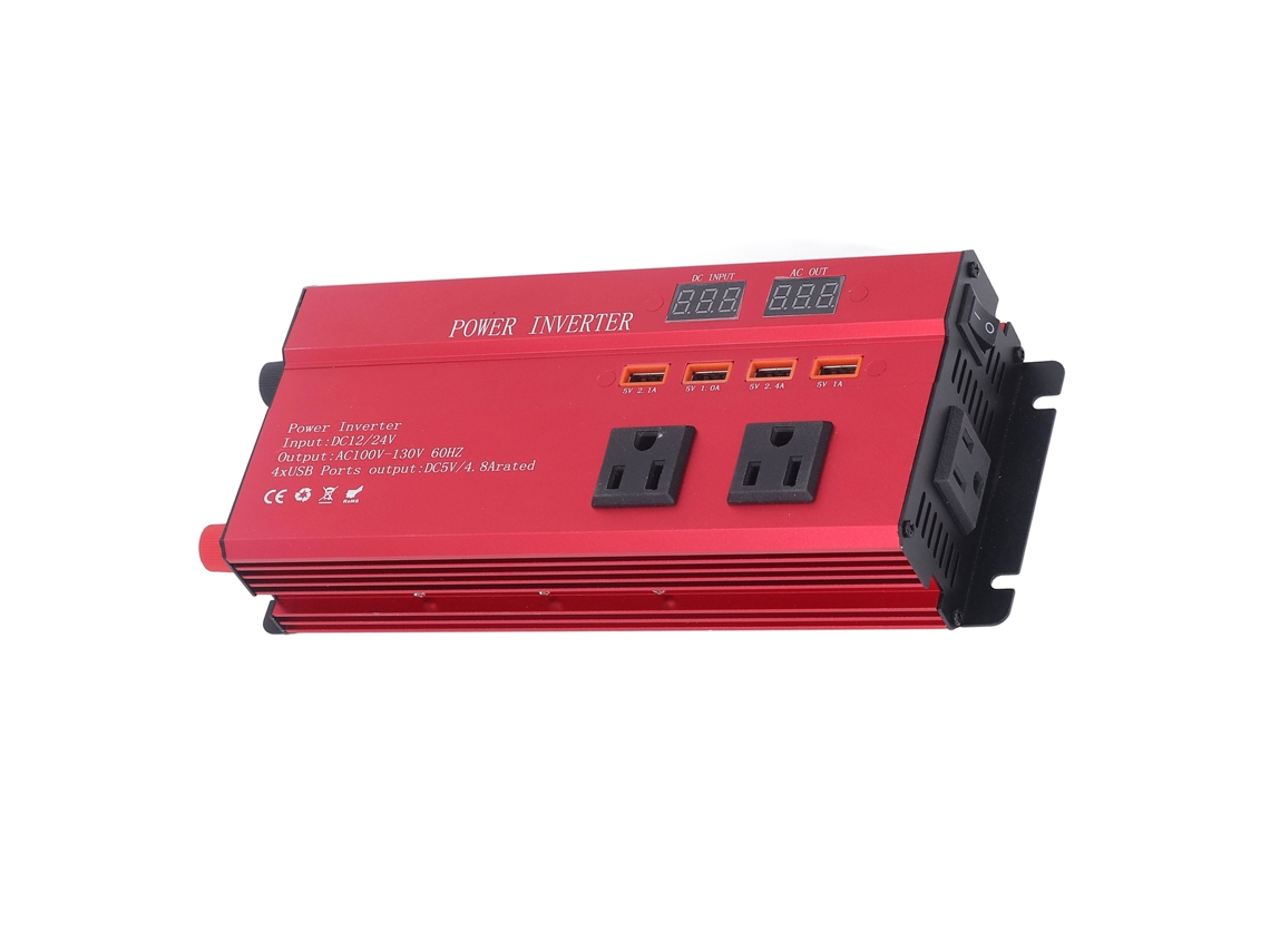 Inversor de energia para carro 12v 24v 1200w com USB S/MARCA