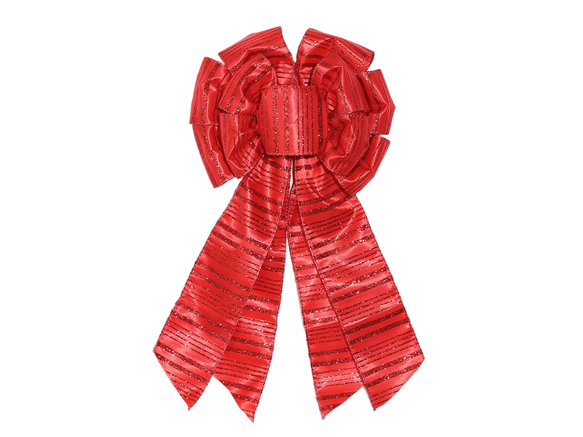Laço de Tecido Vermelho para Árvore de Natal LAXISCREED