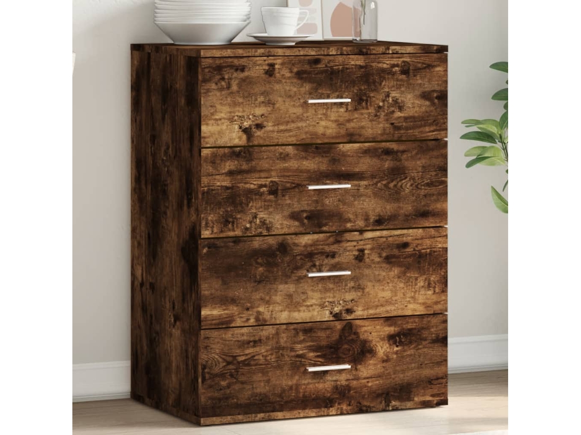 Aparador 60x39x80 cm Derivados de Madera de Roble Ahumado