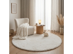 Consilio Concept Tapete De Pele Sintética Cloud Super Soft 160x160 Cm Marfim