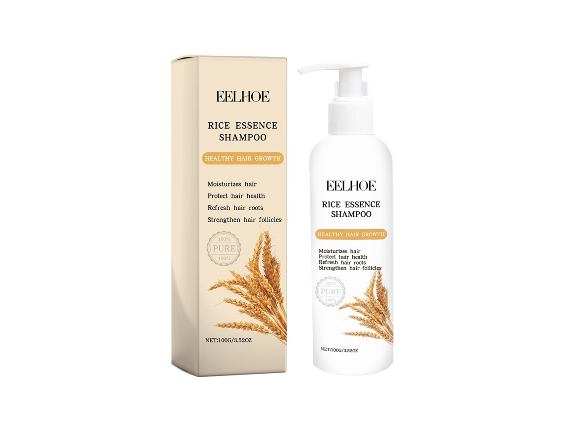 Shampoo de Arroz LAXISCREED com Ingredientes Suaves para uma Limpeza Delicada e Cabelo Hidratado e Macio