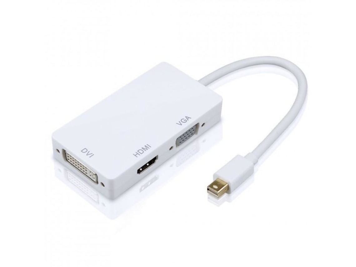 Porta De Exibição Xj Thunderbolt Mini Dp Para Hdmi Dvi Vga, 3 Em 1, Para Macbook Slowmoose