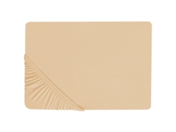 Sábana Beliani Janbu De Algodón Beige 160x200x30