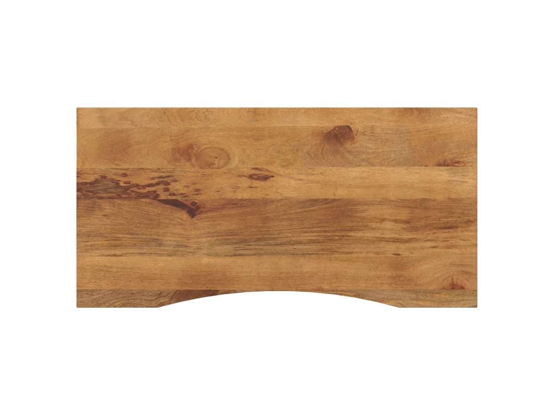 Vidaxl Tampo De Mesa Com Curva 110x60x2,5 Cm Mangueira Áspera Maciça