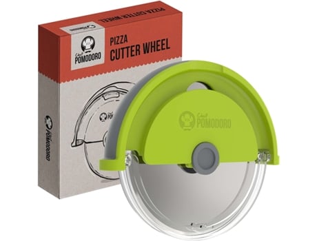 Chef Pomodoro Aço Inoxidável Pizza Cutter Wheel com Proteção Contra Lâmina de Cobertura Protetora Fácil de Limpar 4 Avocado Green