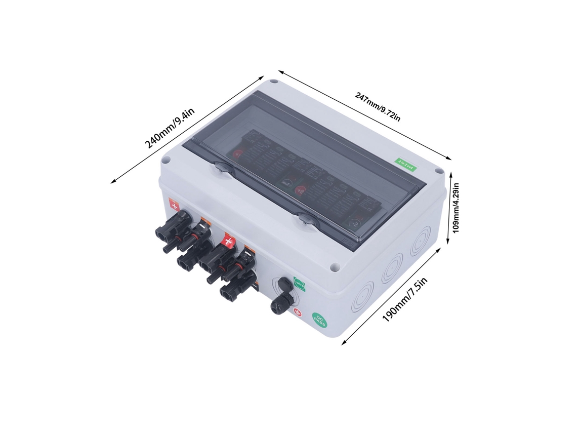 Laxiscreed Caixa De Conector Solar Ip65 À Prova D'água Com Proteção Contra Sobretensões 20-40ka