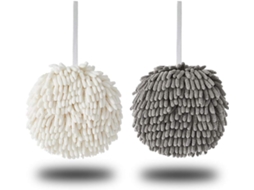 Toalhas de Banho Decorativas, Conjunto de 2 Unidades, Cinza e Branco Cheni AQUAFORGE