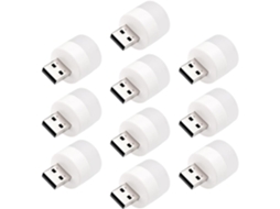 Luminária Noturna Usb Branca Em Pvc, Pacote Com 10 Unidades, Baixo