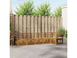 Vidaxl Conjunto De Sofás Para Exterior 6 Unid. Natural Poliéster