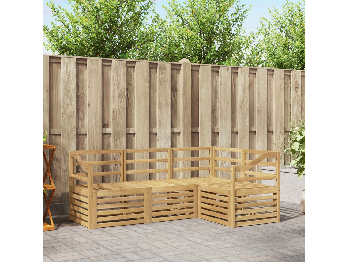 Vidaxl Conjunto De Sofás Para Exterior 4 Unid. Branco