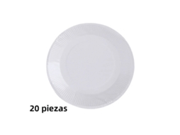 Conjunto De Copos E Talheres Descartáveis Brancos (7 Polegadas, 20 Peças), Estilo Nórdico Minimalista