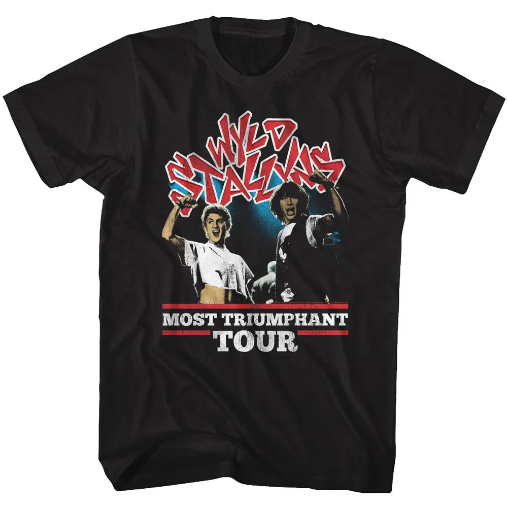 Unisex Adult T-shirt Rockinstone Bill And Ted Most Triumphant Black Sizexl