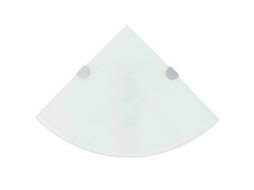 Vidaxl Prateleira Canto, Suportes Cromados, Vidro Branco 35x35cm