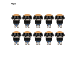 Interruptor De Botão De Metal Momentâneo Auto-reset 12mm Amarelo 10pcs