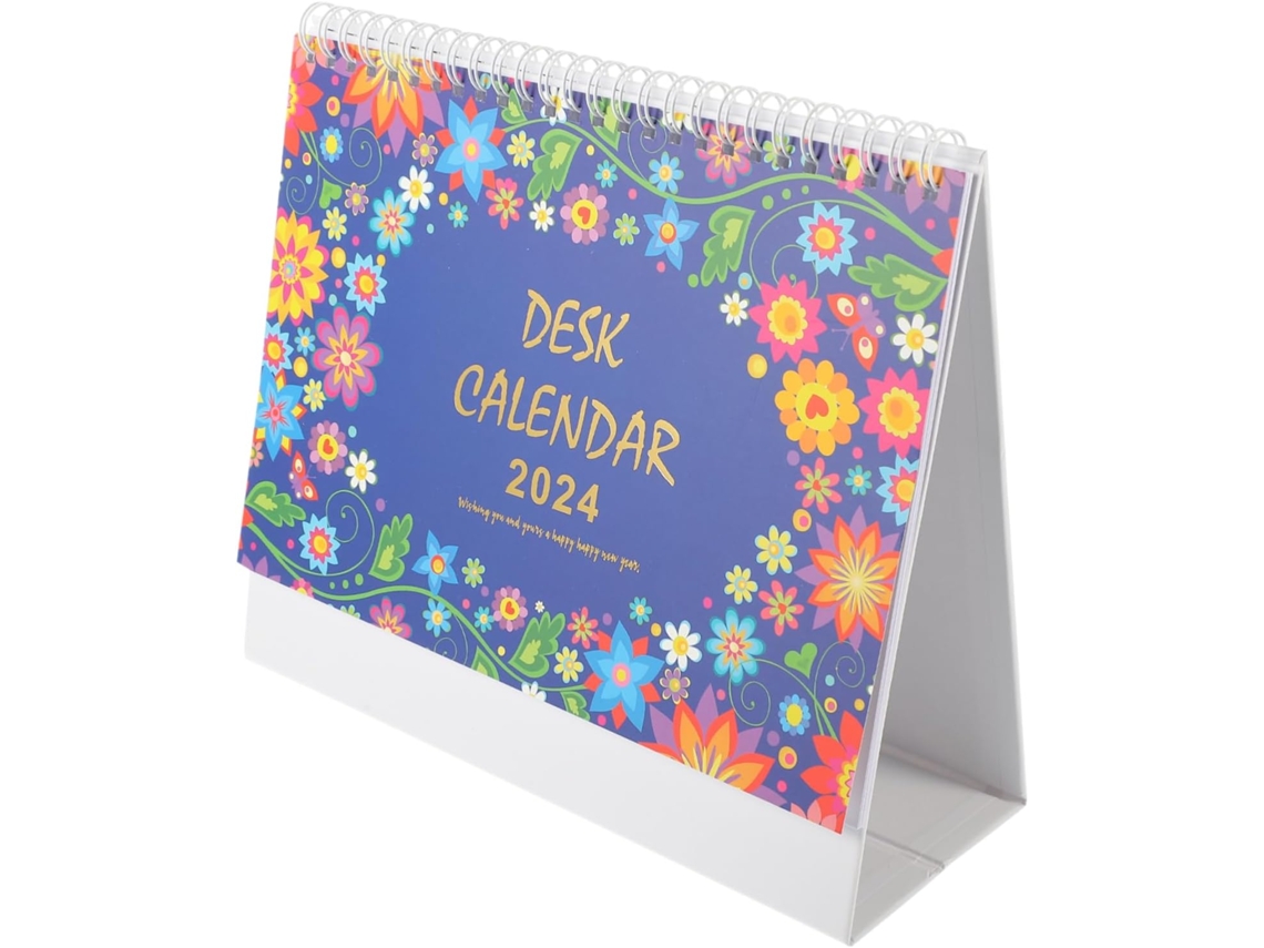 Calendário De Mesa Dobrável Em Papel Grosso. Minimalista Com