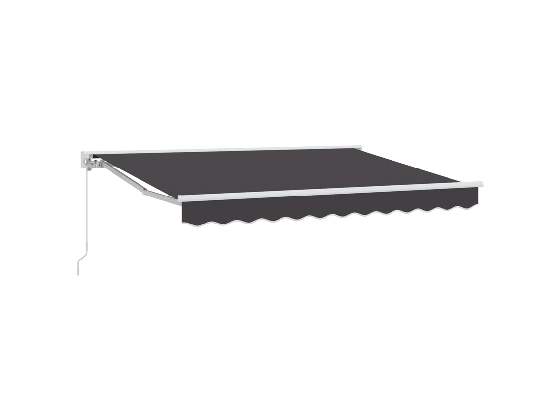 Conjunto 1 Toldo Retrátil Vidaxl Antracite Alumínio (250 X 200 Cm)