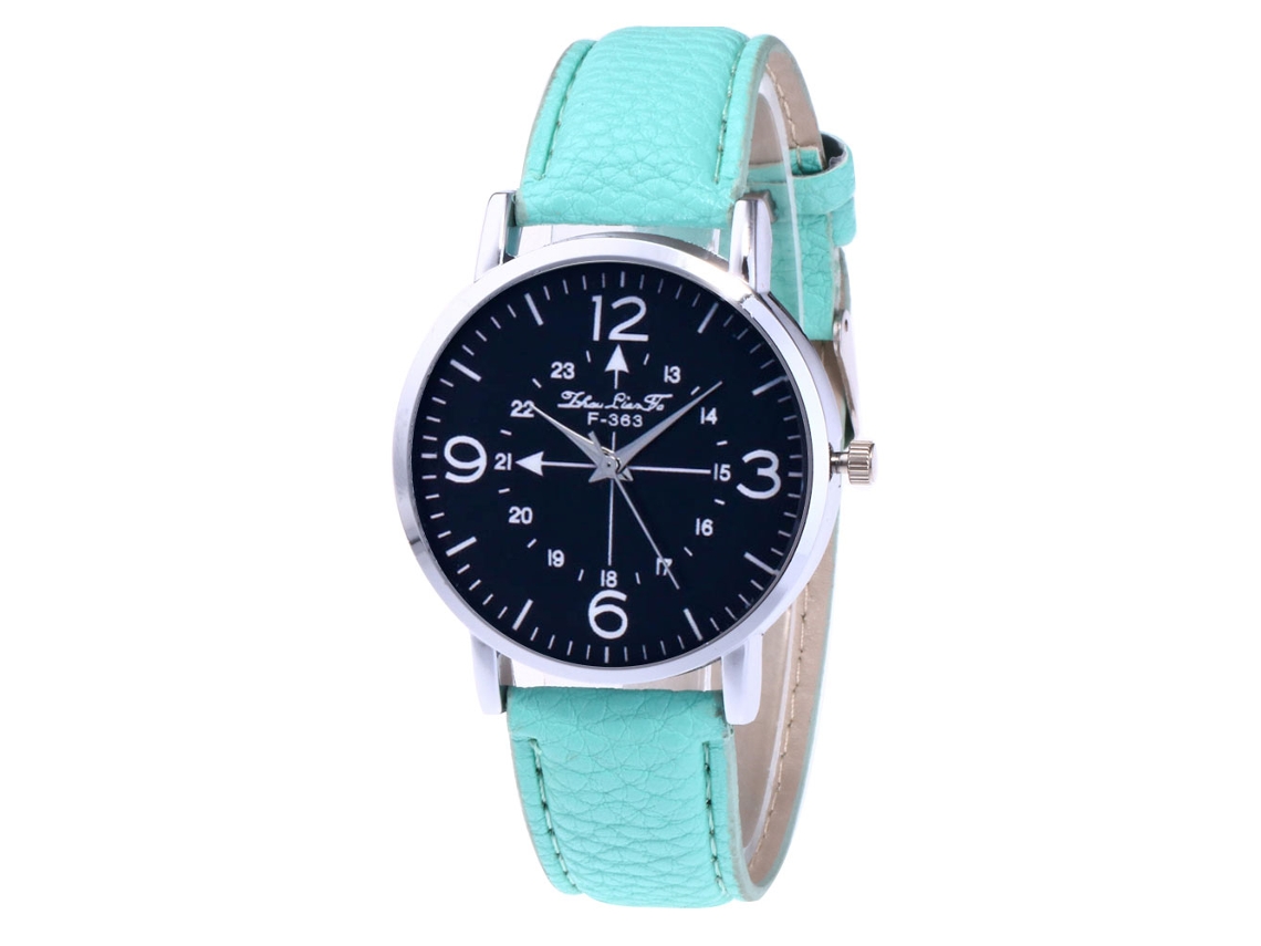 Reloj De Pulsera Unisex De Cuarzo Con Dial Redondo Para Hombre Y Mujer (menta)