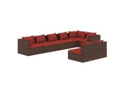 Garden Lounge Set, Garden Lounge Sets Vidaxl Marrom Rattan / Vime (n/a)