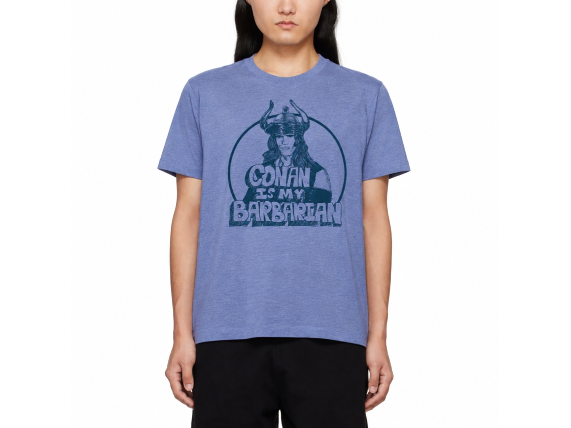 Rockinstone Conan My Barbarian Heather Light Blue Adult T-shirt Size:xxxl