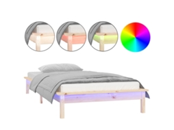Bed Frame, Bed Frames Vidaxl Marrom Madeira (90 X 200 Cm)