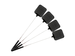 4 Palhetas De Mosca Plásticas Com Vara Telescópica De Aço Inox