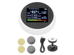Detector de qualidade do ar, CO2, TVOC, temperatura e humidade com carregamento USB LAXISCREED