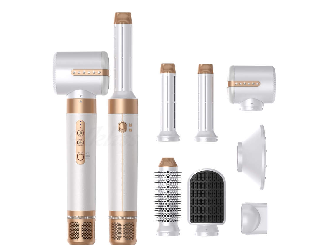Secador de Cabelo  Modelador de Ar 7 em 1 Ouro