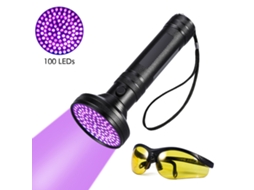 2026 lanterna Uv com 100 Leds para Detectar Manchas de Animais de Estimação e Urina Lanterna Negra com Óculos Uv