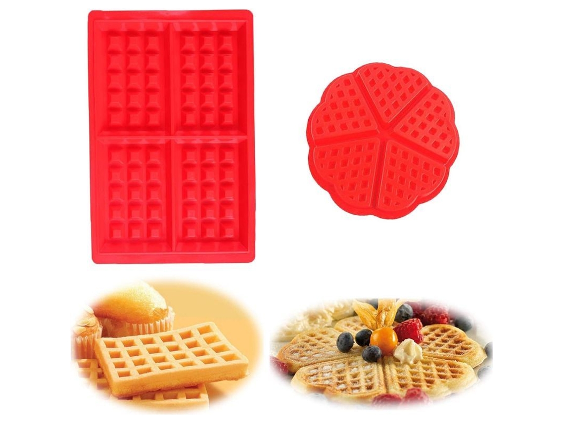 Molde De Silicona Para Waffles, Pasteles E Magdalenas, Alta Qualidade Antiaderente, Resistente Ao Calor
