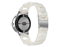 Bracelete de Aço Inoxidável Fivela em Forma de D para Google Pixel Watch Branco Fluorescente