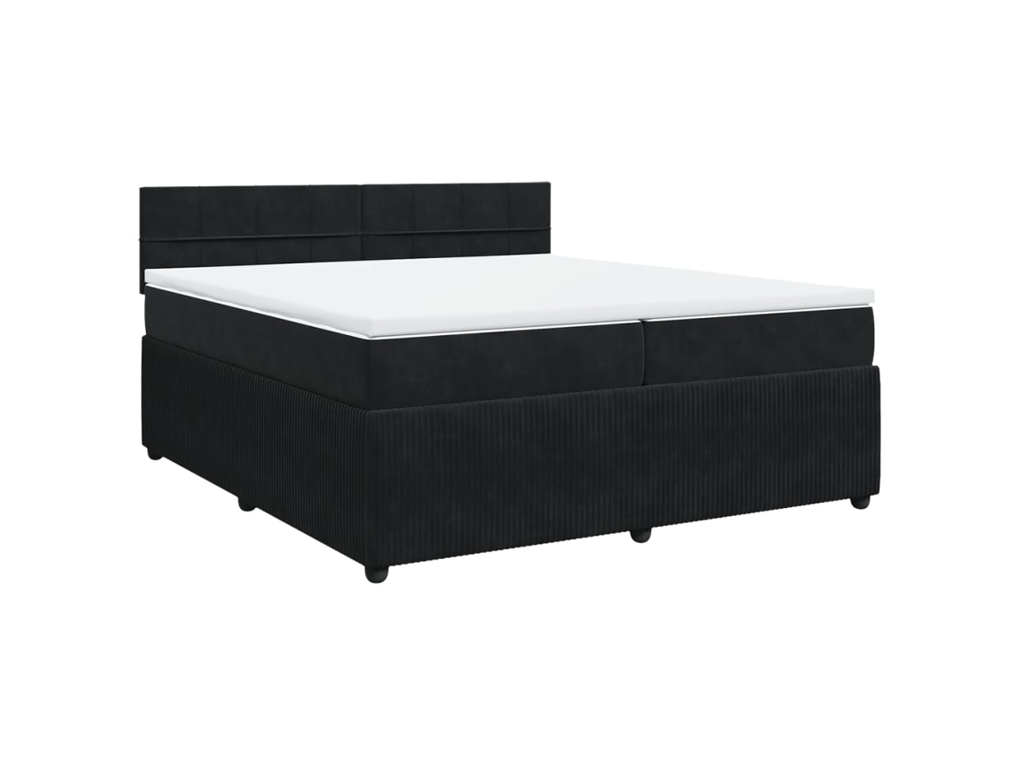 Box Spring Bed, Box Spring Beds Vidaxl Preto Veludo (200 X 200 Cm)