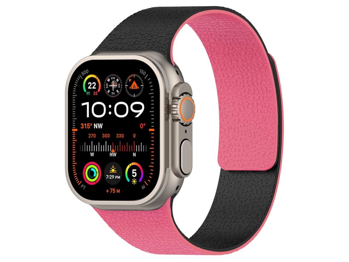 Bracelete Apple Watch Nylon Ondulado Fecho Magnético Chá Leite XIAOMOYU
