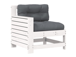 Conjunto 1 Sofá De Jardim Vidaxl Branco Madeira De Pinho Maciça (69 X 62 X 70.5 Cm)