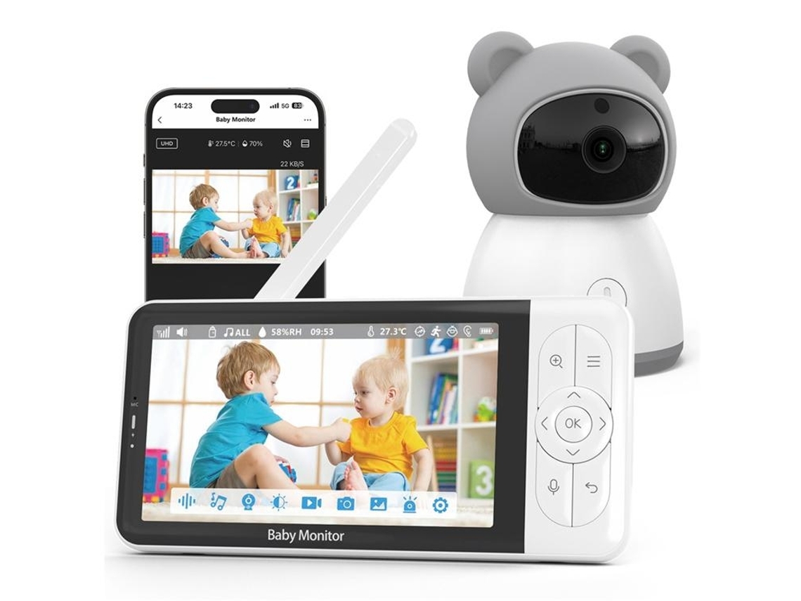 Câmera Wi Fi Com Áudio E Vídeo, Visão Noturna Para Bebês, Compatível O Aplicativo Tuya Plugue Americano. Aquaforge