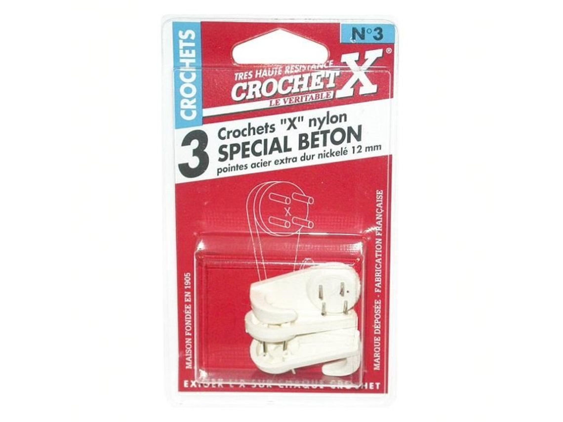 Gancho De Concreto De Nylon N°2 Conjunto De 4 Crochet X