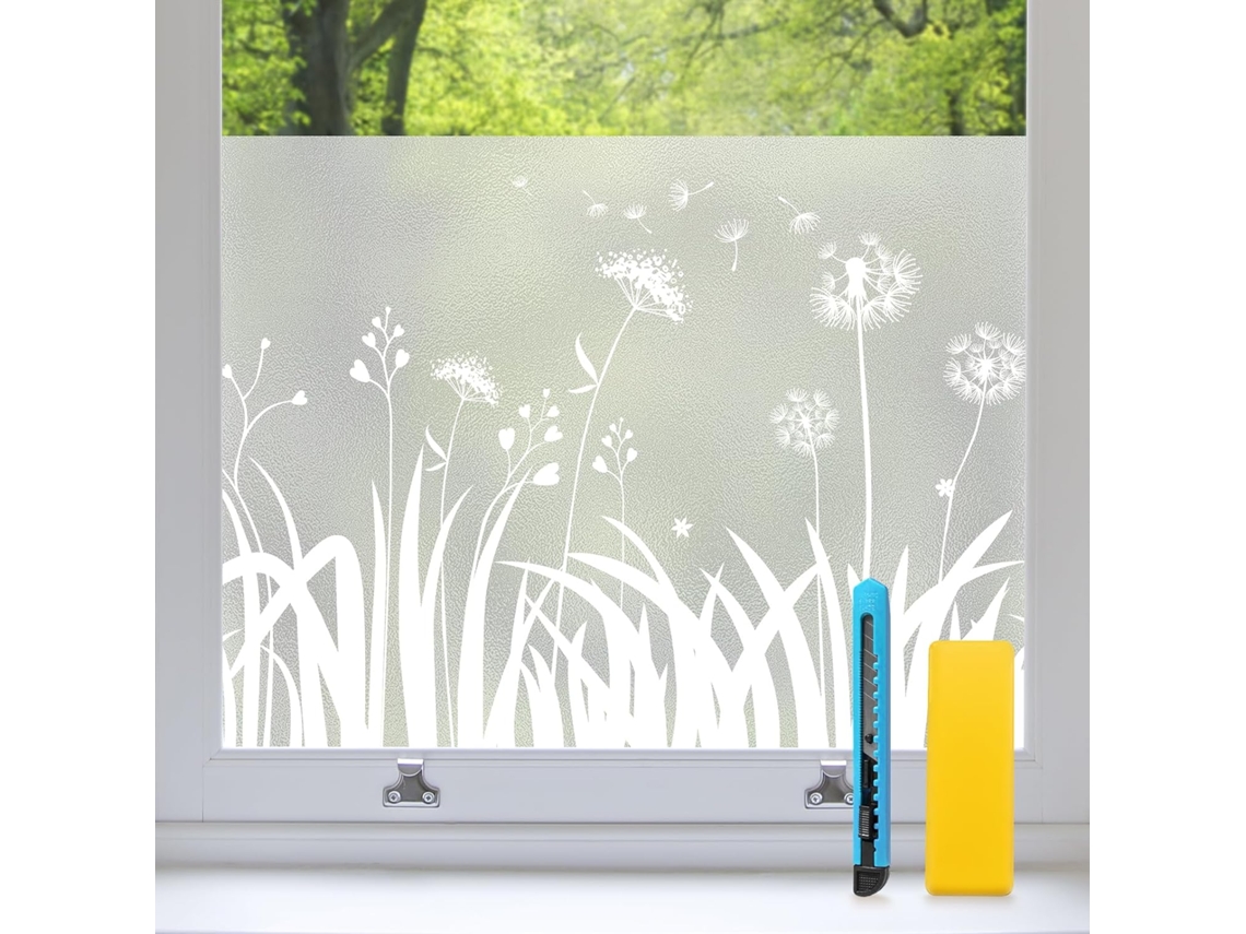 Película Para Janela Com Estampa Fosca De Dente, De, Leão, 44, 5 X 200 Cm, Translúcida, Boa Privacidade, Proteção Uv