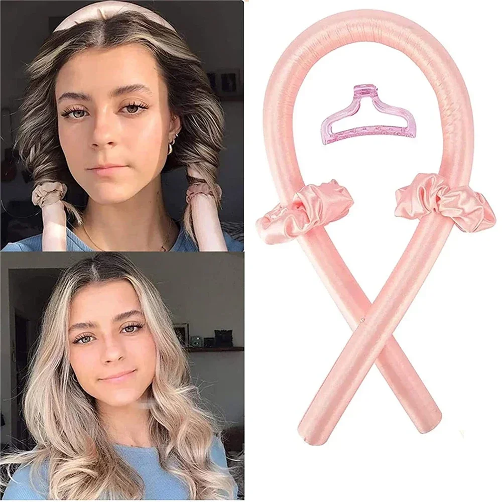 Diadema con rizador sin calor, para cabello de seda, estilo cinta, ideal para dormir. Perfecta para peinar. - aquaforge