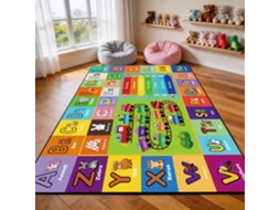 Tapete de salto Chrui - Antiderrapante com alfabeto ABC e animais para aprendizagem - 50*80cm - Letras 06