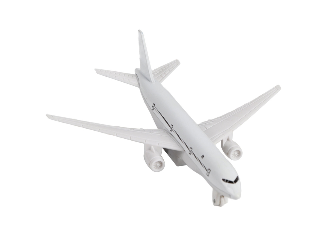 Mali brinquedo de Avião Modelo 777 Liga Durável Luz Musical Estimula Criatividade Branco