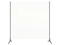 Vidaxl Divisória Com 1 Painel 175x180 Cm Tecido Branco