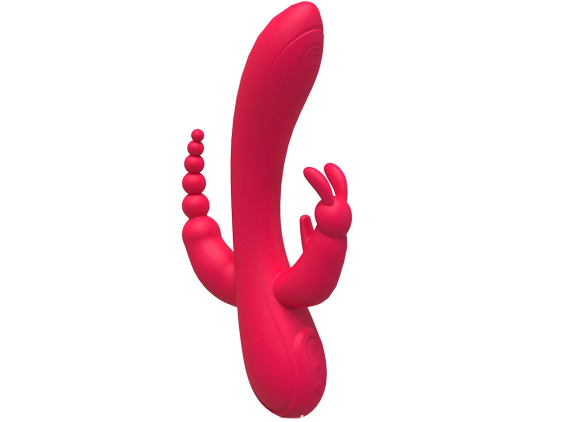 Máquina De Massagem Vibracional Para Mulheres Impermeável Baixo Ruído 12 Frequências Usb Recarregável Vermelha